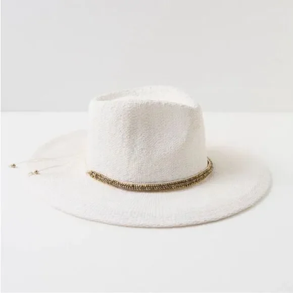 ? Free People Monte Carlo Wide Brim Straw Hat / White Bullhide Buffalo - (10X) Straw Cowboy Hat (6 3/4) Off-White  main image 4